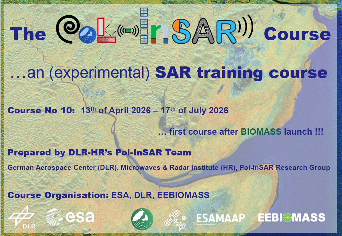 Der neue PolinSAR-Kurs ist jetzt zur Anmeldung geöffnet. Mit dem ersten Hands-On-Training mit echten BIOMASS-Daten!